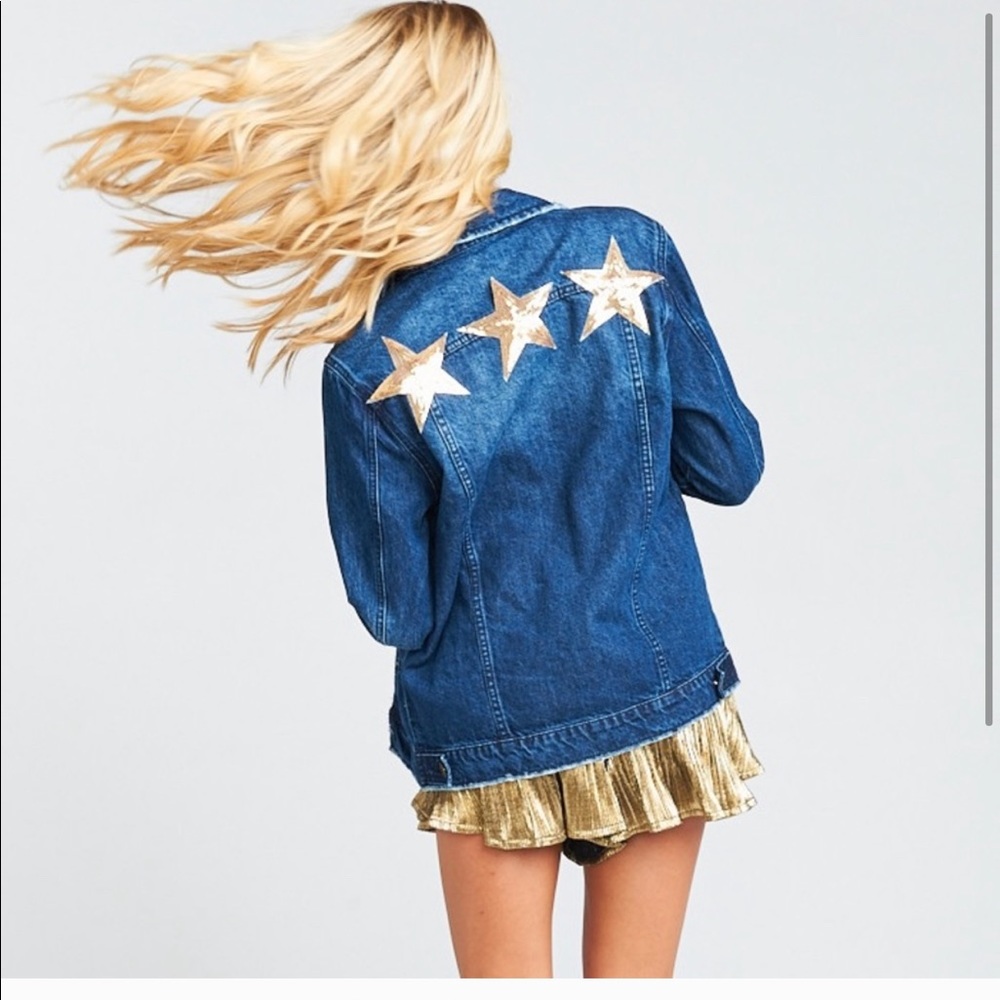 Show Me Your Mumu Star Jean Jacket